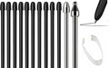 Soft Metal Nibs Tips Replacement For Samsung Galaxy Tab S10 Ultra Spen S9 S8 S7 S10+ S9+ S8+ Tab S9 Ultra S6 Lite S24 S23 S22 Ultra Note 9 Note 8 S Pen King Write + Tool, 10Pcs Standard + 2 Pcs Metal