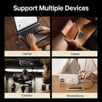 PHIXERO P10PRO External NVMe SSD 1TB, Up to 1050MB/s, USB 3.2 Gen2, Includes 2-in-1 USB C Cable, Portable Hard Drive for iPhone 15+/Android/Windows/Mac, Black