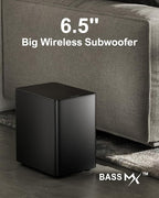 ULTIMEA 7.1CH Surround Sound System for TV, Soundbar with Dolby Atmos, 6.5" Wireless Subwoofer, APP Control, 4 Wired Surround Speakers, Peak Power 460W Soundbar for TV, Poseidon D80 (New 2025 Model)