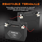 DKL30 800A LiFePO4 Motorcycle Lithium Battery, 12V 8Ah Powersports Battery, Compatible Jet Ski, Quad, Lawn Mower, Scooter, Generator Battery, Snowmobile