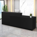 Reception Desk with Counter Modern Checkout Counter with Lockable Drawer Keyboard Tray Receptionist Desk for Office Salon Reception Table J Right 47inch/120cm