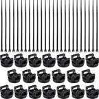 Yookeer 120 Pieces Magnetic Zip Tie Mount Multipurpose Cable Holder Magnets Magnetic Wire Management Bases with Heavy Duty Zip, Mount Nylon Cable Ties in Total (22 mm)