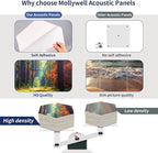 Mollywell Art Acoustic Panels, Soundproofing, Wall Decoration, Suitable for Decorative Soundproof Wall Panels, Room Aesthetics & Echo Reduction (Forest Autumn), 12x10x0.4 Inch