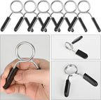 AccEncyc Spring Clip Collars 1 Inch Olympic Barbell Clamps Dumbbell Clips Weight Bar Clips for Weightlifting, Powerlifting, Strength Training