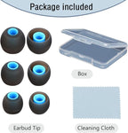 Silicone Replacement Earbud Tips Earbud Covers Fit for in-Ear Headphones (Inner Hole 3.8mm -5.1mm) Earbud Replacement Tips Earbud Rubber Tips 9 Pairs S/M/L