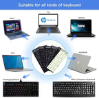 2PCS Pack Universal English Keyboard Stickers Glow in The Dark, Keyboard Letters Stickers for Computer Laptop Notebook Desktop (English-Glow)