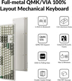 Keychron Q6 Max QMK/VIA Bluetooth Wireless /2.4 GHz/USB-C Wired Custom Mechanical Keyboard, Full Size Programmable Knob RGB Backlit Hot-Swappable Gateron Banana Switch for Mac Windows Linux - White