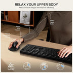 PHILIPS Ergonomic Mouse - Vertical Mouse with 800/1200/1600 Adjustable DPI, 6 Silent Buttons Design for S/M Hands, Auto Power Saving,Light Weight, 2.4GHz Wireless Mouse for Laptop, Desktop, PC-Black