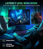 HW11 Wireless Gaming Headset for PS5,PS4,PS4 Pro, Switch,Mac,Bluetooth 5.3 Gaming Headphones with Noise Canceling Mic,Gamer Headphones for PC,50Hr Battery (Black)