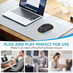 Wireless Bluetooth Mouse, 2.4G and Bluetooth 5.2 Ergonomic Rechargeable USB Optical Mouse, 3 Adjustment DPI， 1600 DPI Dual Mode Silent Wireless Mouse for Mac，Laptop, PC, Windows.(Black)