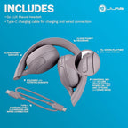 JLab Go Lux ANC Wireless Headphones, Mauve, Hybrid Active Noise Cancelling, Premium On-Ear Bluetooth Headset, Customizable Sound, Be Aware Mode, Cloud Foam Comfort, Multipoint Connection