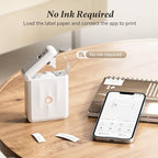 NIIMBOT Label Maker Machine Bluetooth Label Printer for School Home Office Organization, Wireless Mini Label Maker D110 Upgraded Version, Sticker Label Maker with 3Rolls Labels