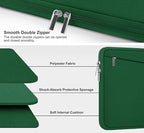 Laptop Sleeve 15.6 inch, Computer Carrying Bag Protective Case Handbag with Front Pocket, Slim Laptop Cover for 15-16 Inch HP, Dell, Lenovo, Asus, Dark Green