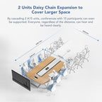 NUROUM A15 Conference Speaker and Microphone, Portable&Scalable Bluetooth Wireless Speakerphone, 360° Voice Pickup, Daisy Chian for Calls/Computer/PC/Laptop/Desktop via Bluetooth/Dongle/USB-A/C Blue
