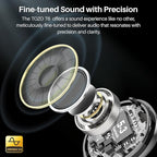 TOZO T6 Wireless Earbuds, Bluetooth 5.3 Ear Buds, Stereo Sound in Ear Headphones, 50 Hours Playtime, Wireless Charging Case, APP Customizable EQs, IPX8 Waterproof Earphones