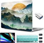 CISSOOK Mountain Case for MacBook Air 13.6 inch 2025 2024 2022 Release Model A3240 A3113 A2681, Plastic Sunshine Mountain Scenery Cover for MacBook Air 13 M4 M3 M2 Case with Keyboard Cover