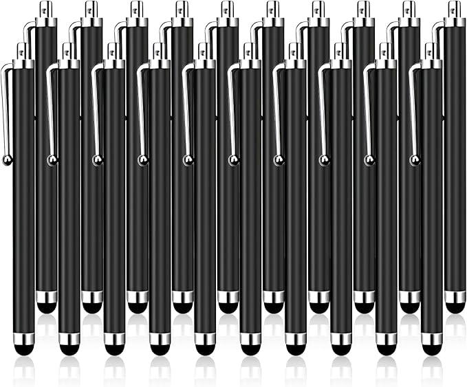 20 Pack Stylus Pen,Stylus Pen for Touchscreen High Precision and Sensitivity for Everyday Writing/Drawing,Universal Stylus Compatible with All Touch Screens,Black
