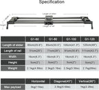 Konova New G1 Wireless Motorized Integrated Carbon Slider for Video, Time Lapse, Stop Motion, Parallax Panormaic Shooting (80cm (31.5"))
