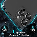 YWXTW Camera Lens Protector for iPhone 15 Pro/iPhone 15 Pro Max, [1 Step Installation Tray] Tempered Glass Screen Protector Metal Individual Camera Cover Accessories Case Friendly (Black Titanium)