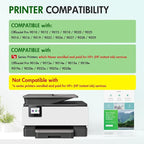 962 962XL Ink Cartridges Combo Pack：Replacement for HP Ink 962XL Black and 962 Color for HP OfficeJet Pro 9010 Series 9015 9018 9025 9020 9012 9014 9016 9019 9022 9026 9027 9028 9029 Printer