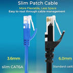 Rapink Patch Cables Cat6a 0.5ft (10 Pack) Slim, Cat6a Ethernet Patch Cable 10G Support, Snagless Cat 6 Patch Cable for Patch Panel to Switch, Flexiable Cat 6a Ethernet Cable with Gold Plated
