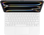 nimin Keyboard Case for iPad Pro 13 inch 2024 (M4), Multi-Touch Trackpad, Magnetic Attach, 7-Color Backlight, Auto Sleep/Wake, Snow White