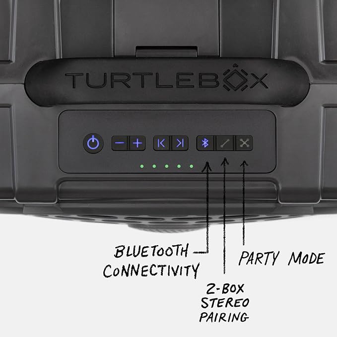 Turtlebox Original Gen 3: Portable Outdoor Bluetooth Speaker – Ultra-Loud (120dB), Waterproof (IP67), Rugged, Impact-Resistant, 3-Day Battery | Party Mode: Unlimited Pairing Stereo, Gray/Camo