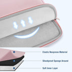 MOSISO Laptop Case 14 inch, 14 inch Laptop Sleeve Bag Compatible with HP Lenovo Dell ASUS Acer, HP Stream, Dell Latitude, Lenovo IdeaPad, Neoprene Computer Sleeve Bag with Small Case, Baby Pink