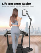 Kindle Floor Stand with Remote Page Turner, Tablet Stand with 11lb Stable Base, Adjustable Height Tablet Holder Mount, Compatible Kindles Tablets iPhones 4.7-12.9 inch