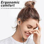 Keyron Lightning Headphones for iPhone [MFi Certified],Wired Earbuds with Built-in Microphone & Volume Control, Earphone Compatible with iPhone 14/13/12/11/XR/XS/X/8/7/SE/Pro/Pro Max, Black/Purple,2Pc