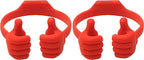 Honsky Cell Phone Stand Holder 2-Pack,Thumbs Up Lazy Phone Stand,Universal Adjustable Flexible Dock for All Phones & Tablets,Cute Stocking Stuffer Gift for Teen Girls,Red