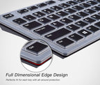 Keyboard Cover for DELL KB216 KB216b KB216t KB216d KB216p Wired & KM636 & Dell Optiplex 5250 3050 3240 5460 7450 7050 & Dell Inspiron AIO 3475/3670/3477 All-in one Desktop Keyboard -Black