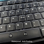 Silicone Keyboard Cover for Logitech K200 K260 K270,Ergonomic Wireless Keyboards, MK200 MK260 Keyboard Skin Waterproof Dustproof - Transparent