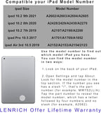 Keyboard case for iPad 9th Generation 10.2 inch 2021/ 8th Gen 2020/7th 2019/iPad air 3rd/iPad pro 10.5 2017, Multi Touchpad 360 Swivel Light Thin Cover Backlight