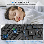 EDJO Wireless Keyboard, 2.4G Full-Sized Cordless USB Silent Computer Keyboard, Ergonomic Tilt Angle, Sleep Mode, Long Battery Life, for Windows, Mac OS Laptop/PC/Desktop/Notebook