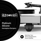.75" Platinum Silicone Speaker Isolation Pads - 16-Pack Non-Skid Speaker Pads with Adhesive, Speaker Isolation Feet for Record Player Isolation - Turntable Feet and Subwoofer Isolation Pad - 20 Duro