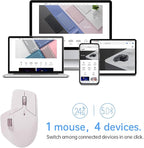 Rapoo MT760Mini Bluetooth Wireless Mouse - Bluetooth 5.0 and 2.4GHz Multi-Mode Connection, Support 4 Devices, M+ Cross Computer Technology, 11 Programmable Buttons,Pink