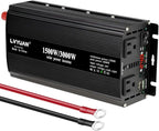 LVYUAN 1500W Power Inverter 24V to 110V DC to AC with 2 US Sockets, LED Display, USB Ports for Home, Truck, Outdoor, Camping