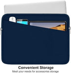 Laptop Sleeve Case, 15.6 inch, Durable Computer Carrying Bag Protective Case Briefcase Handbag with Front Pocket, Slim Laptop Cover for 15.6 Inch HP, Dell, Lenovo, Asus, Notebook, Blue