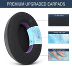 Ice Silk Fabric Replacement Earpads Cushions for HyperX Cloud/Alpha, Audio Technica M50X/M40X, Sony MDR 7506, Turtle Beach Stealth 400/600, & More - Ear Pads with Memory Foam & Added Thickness