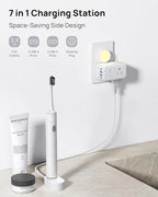 TROND Outlet Extender with 360 Rotating Plug, 3 AC Outlet Splitter with PD 20W USB C Charger, USB Wall Plug Adapter, A Small Charging Station for Kitchen Bathroom Cruise Ship Travel Essentials