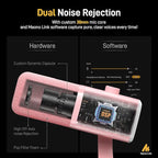MAONO Dynamic Gaming Microphone: USB XLR Dynamic Computer Microphone with Software-RGB PC Mic for Gamer-Podcast Mic for Streaming Recording Studio YouTube Content Creation Online Chat PD100X (Pink)