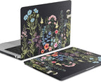iCasso for MacBook Air 13 inch Case 2025 2024-2022 Release M4 A3240 M3 A3113 A2681 M2 with Liquid Retina Display, Hard Plastic Shell for Mac Air 13.6, TPU Keyboard Cover&Screen Protector, Weeds