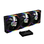 GAMDIAS Aeolus P2-1203U 120mm ARGB PWM Fan(3 Fan Pack w/USB Hub), Include Reverse Fan Blade x3, ARGB Sync Ready, Easy Installation & Cabless Daisy-Chain Design, Silent Operation, Up to 2400RPM, Black