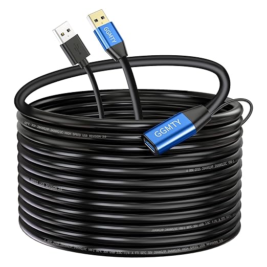 USB 2.0 Type A Male to A Female Active Repeater Extension Cable 30ft, High Speed 480 Mbps