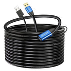 USB 2.0 Type A Male to A Female Active Repeater Extension Cable 30ft, High Speed 480 Mbps