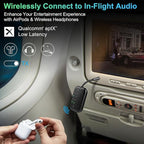 Bluetooth Transmitter Receiver, 2-in-1 V5.3 Wireless Adapter for Airplane, TV, PC, Gym, Switch. Supports up to 2 AirPods/Headphones. Audio Receiver for Car/Home Stereo,with AptX Low Latency & HD