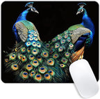 Square Mouse Pad Beautiful Peacock with Colorful Feathers-1,Gaming Mouse Pads for Desk,Soft Computer Waterproof Non-Slip Mouse Mat