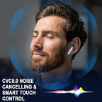 Wireless Earbuds, Bluetooth 5.4 Ear Buds LED Power Display Headphones Bass Stereo, Bluetooth Earbuds in-Ear Noise Cancelling Mic, 40H Playback Mini Case IP7 Waterproof Sports Earphones for Android iOS