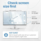 VINTEZ 21.6 Inch 16:10 Privacy Screen for Computer Monitor and Laptop - Anti Glare Protector Film Blue Light Filter Eye Protection - Computer Screen Privacy Shield, [1 Pack]